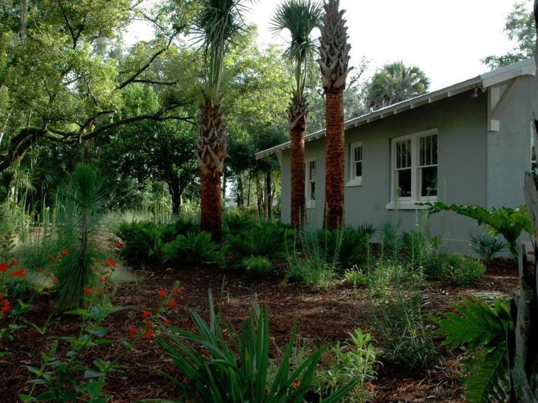 Florida friendly landscaping in a home owner's yard